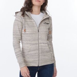 TENTREE Organic Cotton Textored Waffle Knit Hooded Zip Front Jacket